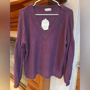 ALTAR’D STATE - Mauve V-Neck Sweater NWT